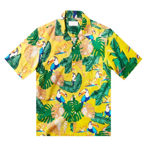 E하와이안-큰부리새-옐로우 프리미엄 패밀리 하와이안셔츠 favorite s/s series