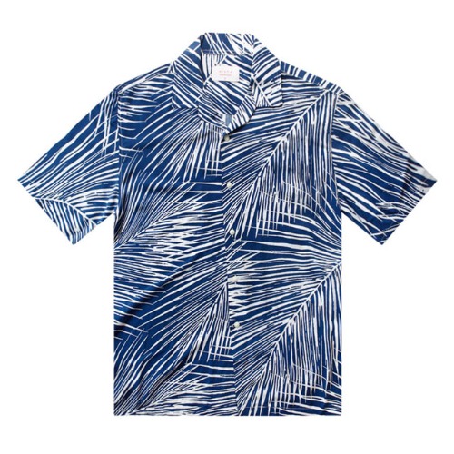 F하와이안-사선-블루 프리미엄 패밀리 하와이안 셔츠 favorite s/s series