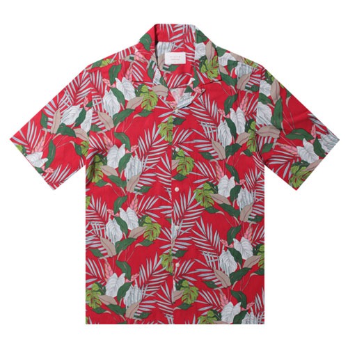 G하와이안-스타일-레드 프리미엄 오버핏 하와이안 셔츠 favorite s/s series