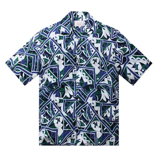 G하와이안-삼각형-블루 프리미엄 오버핏 하와이안 린넨셔츠 favorite s/s series