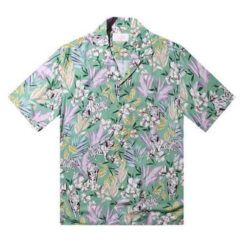 H하와이안-호랑이꽃-민트 프리미엄 커플 하와이안 셔츠 favorite s/s series