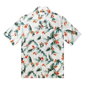 F하와이안-나뭇잎2-아이보리 프리미엄 패밀리 하와이안 셔츠 favorite s/s series