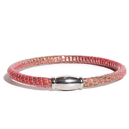 H7 bracelet Python Leather Red-1Line snakeskin series